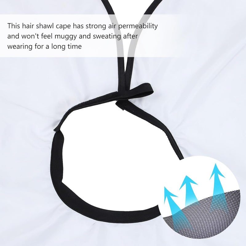 Homoyoyo Hairdressing Shawl White Haircut Cape Salon Hair Styling Shawl Barber Cape for Professional Hair Dyeing and Beauty Treatment Use - Image 4