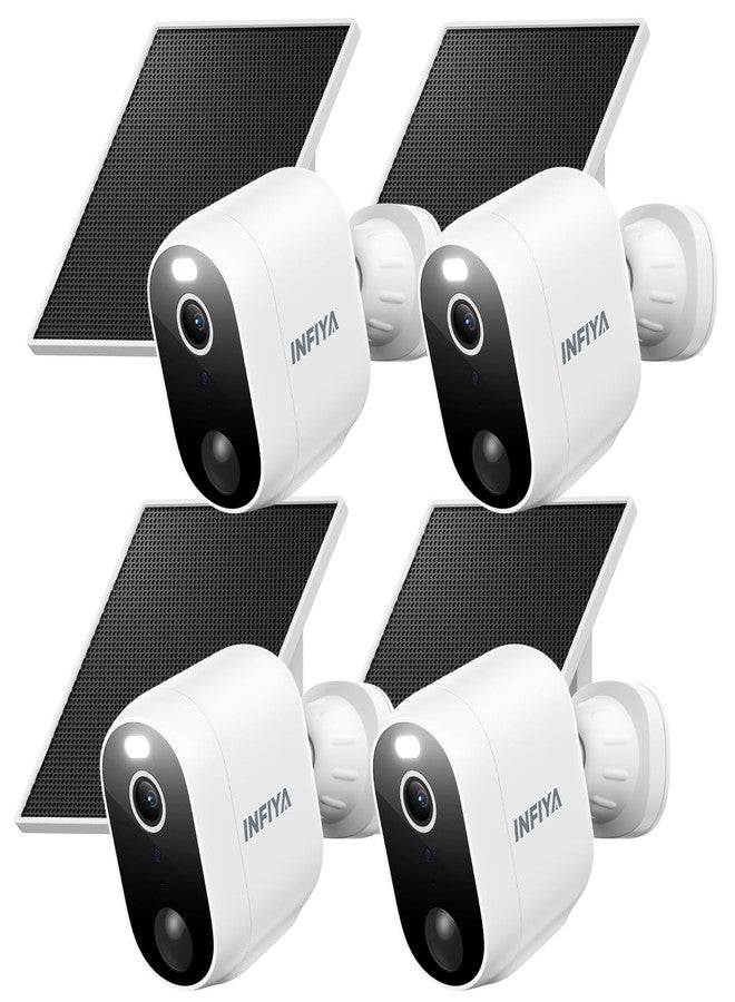 INFIYA Security Cameras Wireless Outdoor-Solar&Battery Powered 2K 2.4G Cameras for Home Security, Instant Alert, AI Human Detection, Color Night Vision, 2-Way Talk, SD Storage, Work with Alexa, Z1 4P - Image 1