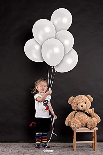 flavouredlove Colorful Metallic HD Party Balloons for Birthday Anniversary Baby Shower (Pack of 25, White) - Image 5