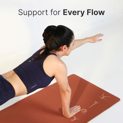 Cult TPE Yoga Mat, Non-Toxic Latex-Free, Anti-Slip, Extra-Thick Cushioning, Tear-Resistant, Travel Strap 6mm (Brown) - Image 3