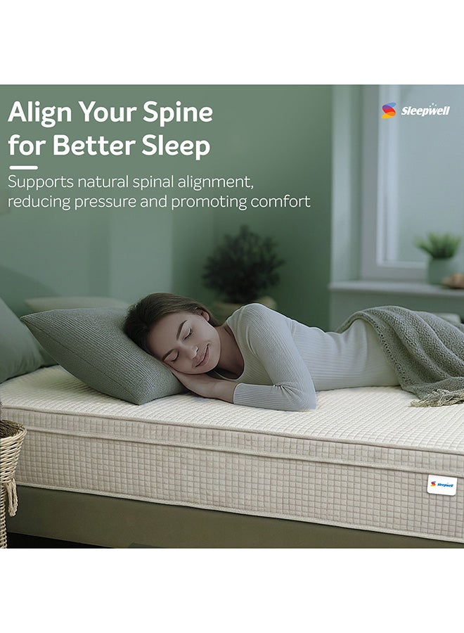 Sleepwell Pro Grid Mattress| Medium Firm Feel| Premium Knitted Fabric| Double Layer Quilting| Foam Wall Technology| Airflow Pro Grid| CloudEase & Supreme Support Foam | 200x150x25 - Image 3