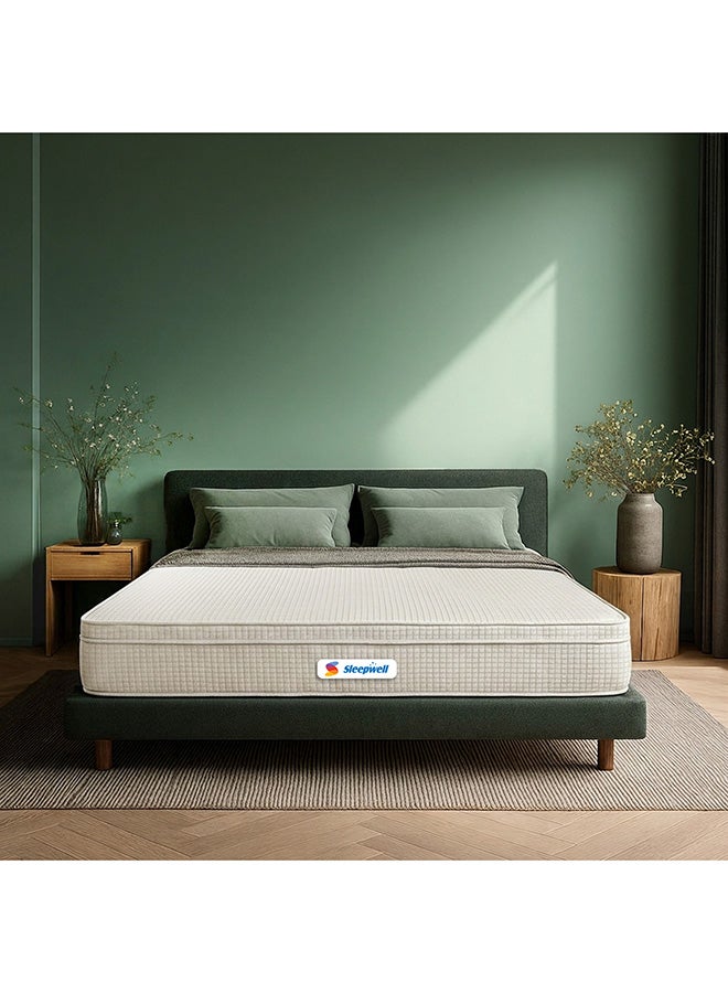 Pro Grid Mattress| Medium Firm Feel| Premium Knitted Fabric| Double Layer Quilting| Foam Wall Technology| Airflow Pro Grid| CloudEase & Supreme Support Foam | 200x150x25