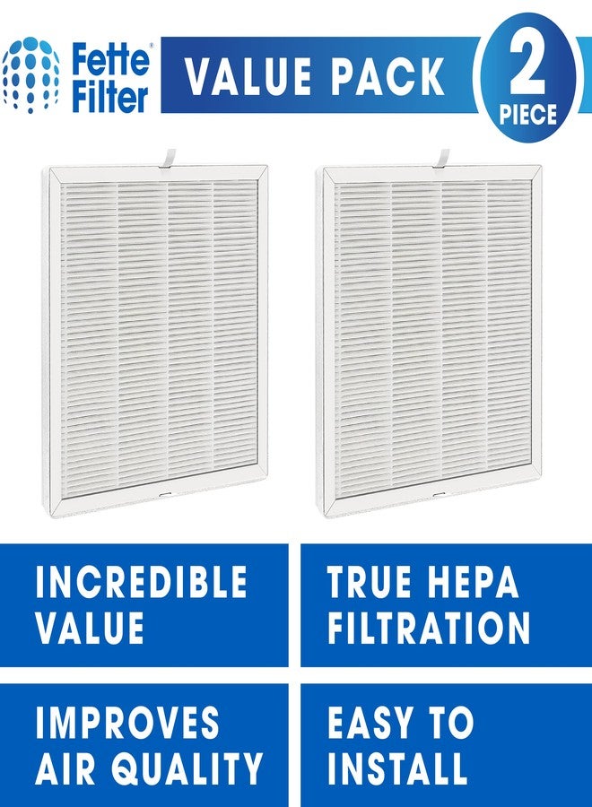 فيتي فلتر فلتر Fette - E-300L Premum True HEPA H13 بديل متوافق مع أجهزة تنقية الهواء MOOKA و MOOKA FAMILY E-300L للغرف المنزلية الكبيرة - عبوة من قطعتين من 3 في 1 عالية الكفاءة. - Image 2