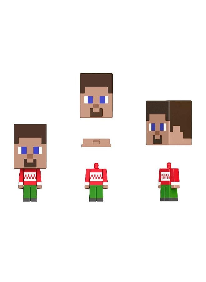 Mattel Games - Mattel Minecraft Mob Head Minis Advent Calendar Featuring Pixelated Video-Game Character Figures with Giant Heads, Collectible Toy Gift for Fans Ages 6 Years & Older - Image 1