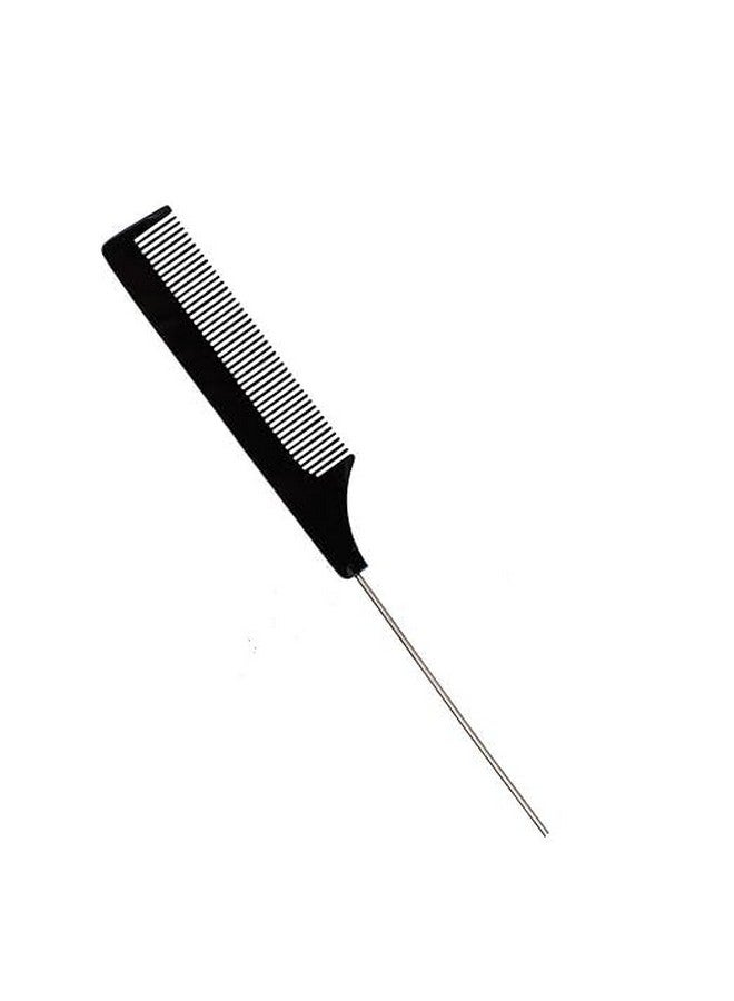 BANIRA Professional Carbon Fibre Hair Combs Set, Detangling, Rat Tail, Teasing Combs, Black, Pack of 3 - Image 1