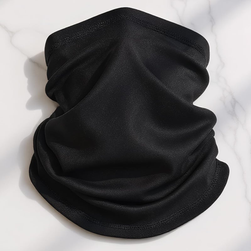 Winter Neck Gaiter 2 Pack Windproof Face Cover Scarf Soft Stretchable Fabric Full Coverage - Image 4
