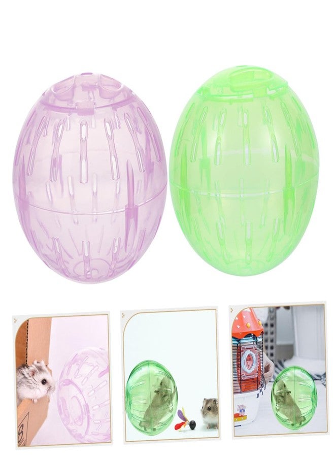 SUPVOX 2pcs Pet Running Balls Compact Hamster Exercise Balls for Dwarf Hamsters and Gerbils Lightweight for Stress Relief and Healthy Activity in Cage - Image 5