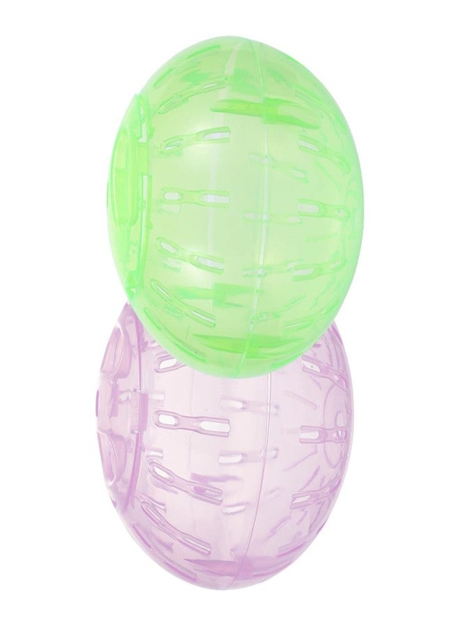SUPVOX 2pcs Pet Running Balls Compact Hamster Exercise Balls for Dwarf Hamsters and Gerbils Lightweight for Stress Relief and Healthy Activity in Cage - Image 1