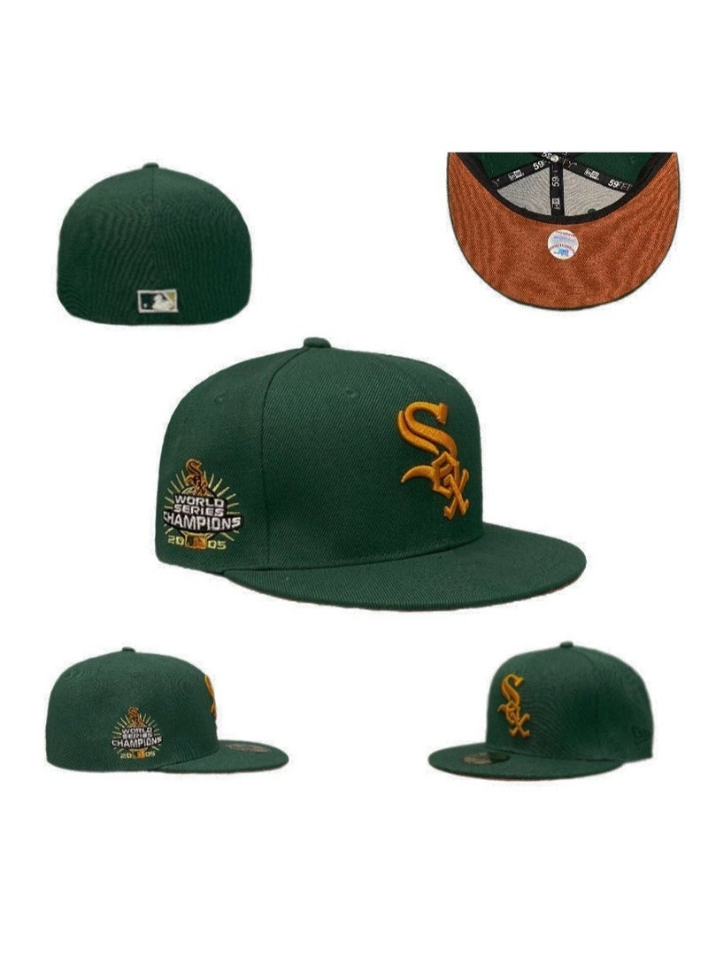 NEW ERA NEW ERA 3D Embroidered Fitted Baseball Team Cap with Closed Back for Sun Protection-56.8CM