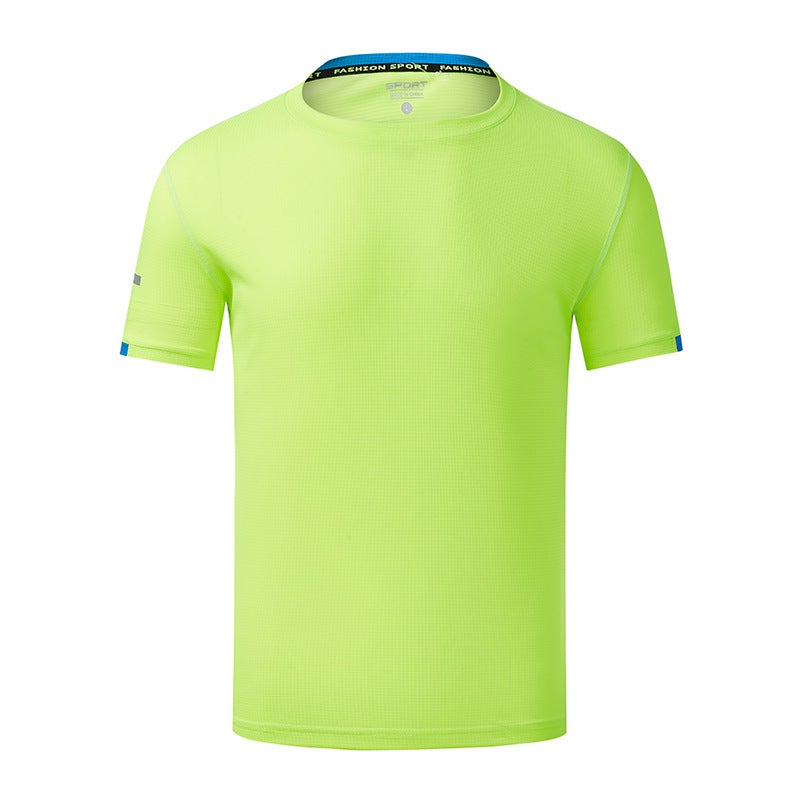 140G Marathon Crewneck Short-Sleeved T-Shirt Casual Non-Hooded Collarless Ordinary Straight Tube Youth Summer - Image 4