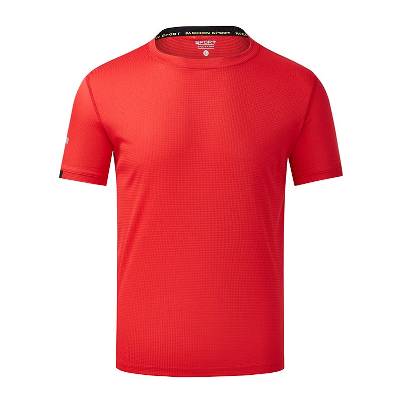 140G Marathon Crewneck Short-Sleeved T-Shirt Casual Non-Hooded Collarless Ordinary Straight Tube Youth Summer - Image 5