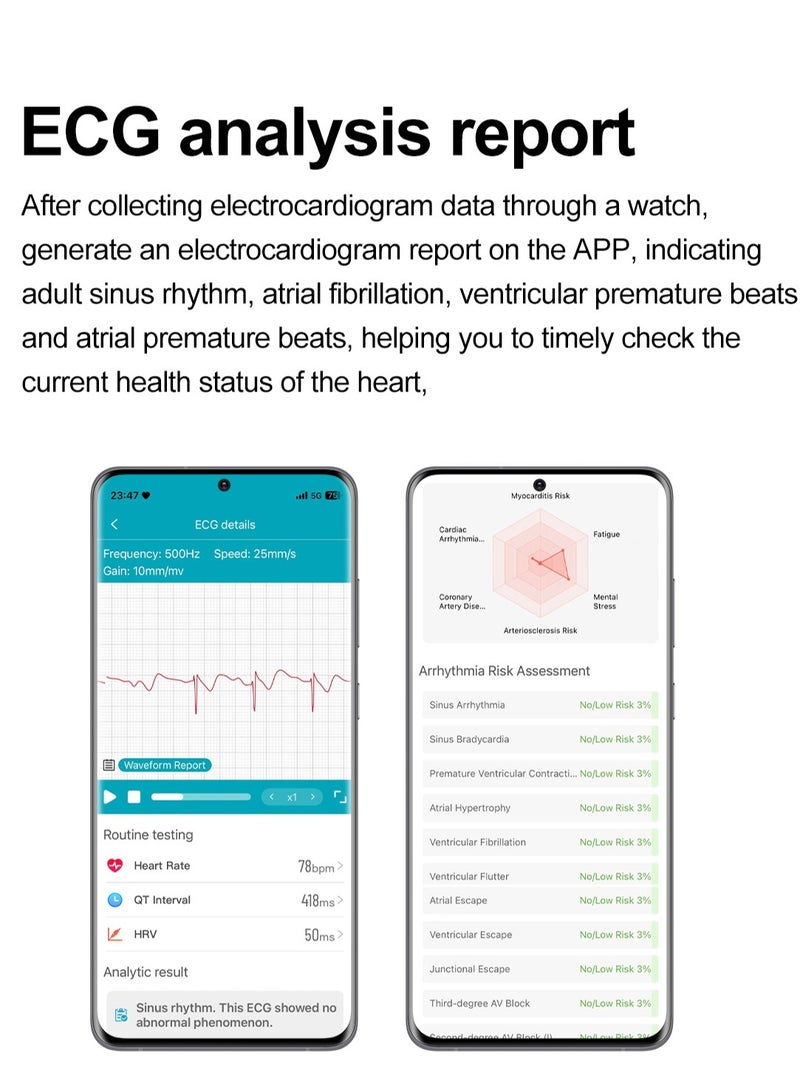 RollsTimi  Men/Women's Bluetooth Smartwatch, 1.75-Inch High-Definition Full-Screen Touch, Support Bluetooth Calls, Exercise Health Sleep Monitoring (Female Menstrual Period Tracking), Multiple Exercise Modes, Multi-Language Mode, RT ET593 - Image 4