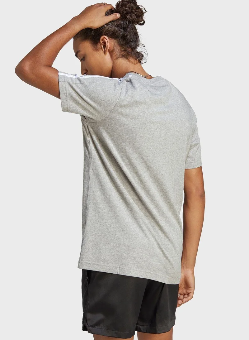 Adidas M 3S Sj T Grey Training T-Shirts 2XSS
