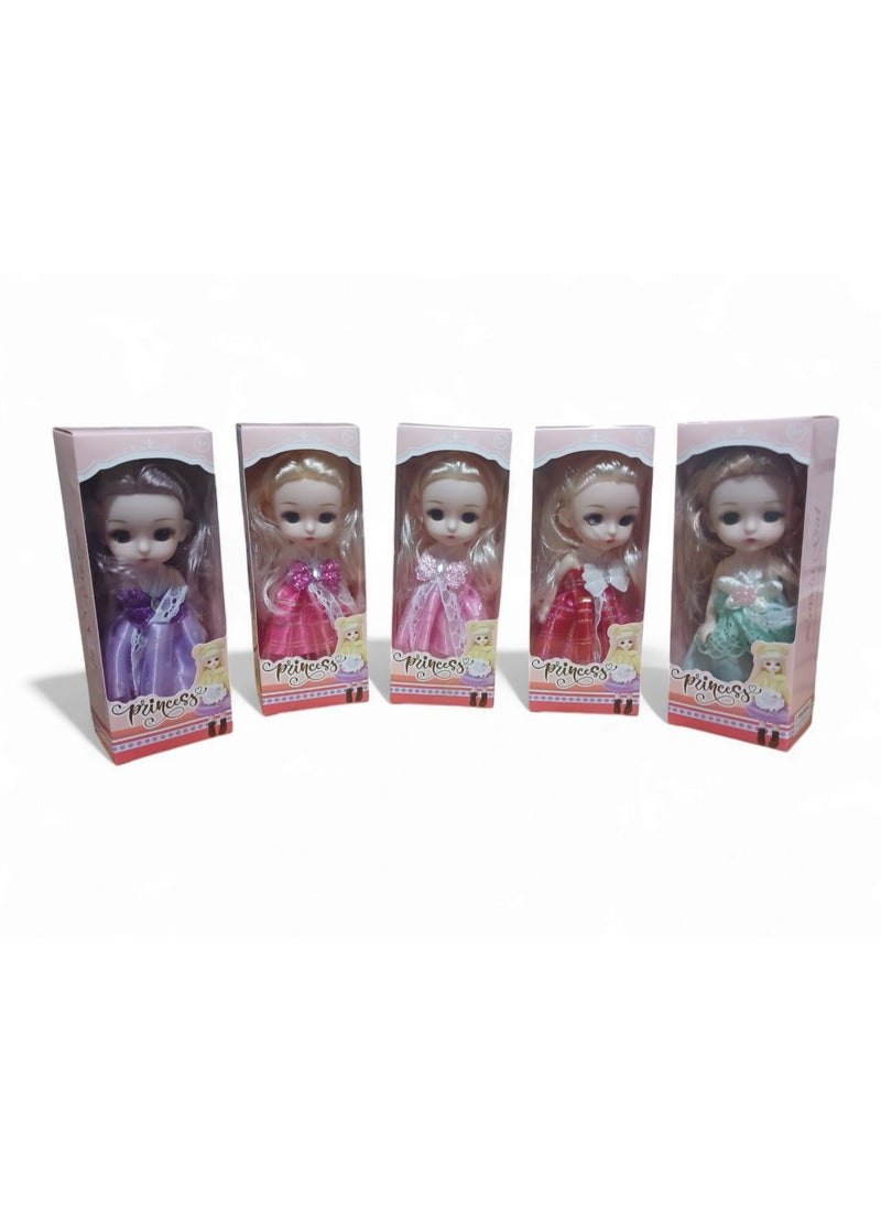 5 pieces - A doll toy for big and small girls in various shapes with a beautiful dress - Multiple shapes and long hair in very beautiful colors - A doll toy with many details - A very beautiful decorative doll toy - It can be a decoration in the home and office (multiple shapes and colors) 