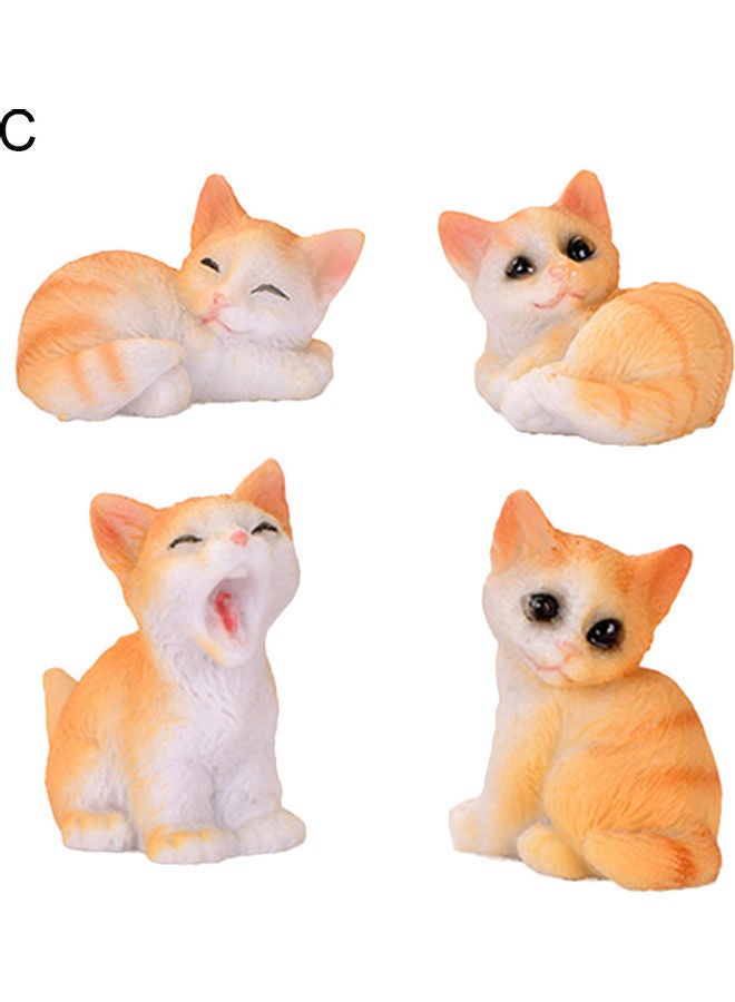 NIBEMINENT 4-Piece Resin Cat Figure Set for Kids  - Image 1