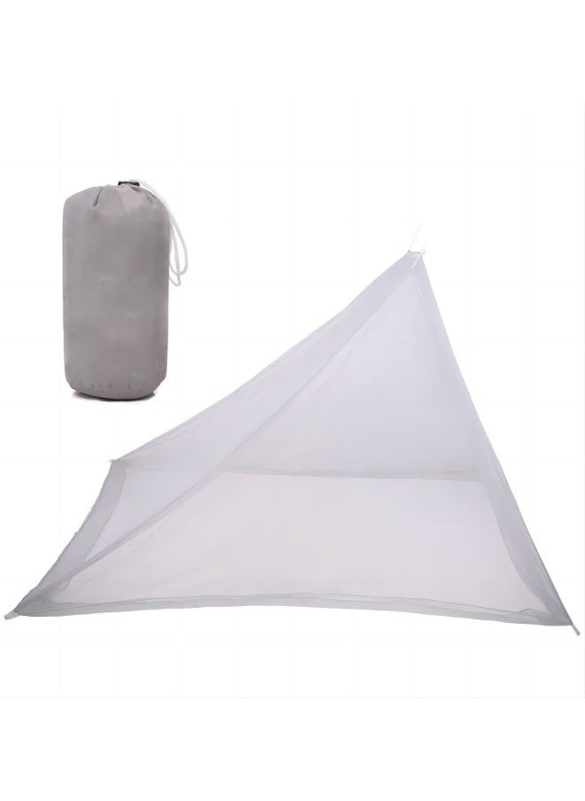 Arabest - 220*120*100cm Single Person Outdoor Tent,Triangular Outdoor Mosquito Net,Anti Mosquito Bite,Unobstructed View,Suitable for Family,Tourism,Picnic,Camping(Light Gray) - Image 1