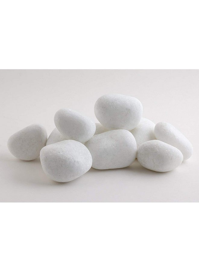 Leafy Tales Matt White Stones Big (Unpolished) for Home & Garden Decoration|Plants & Pots|Art & Craft|Aquarium Vase Filler | Matt White Stones 1 kg - Image 1