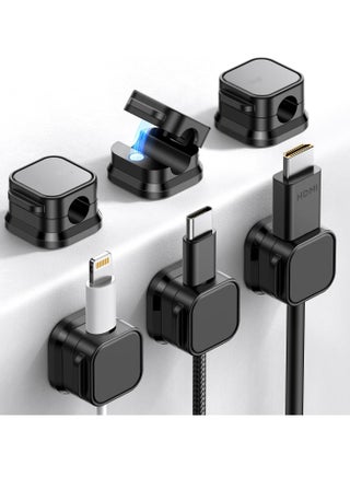 6 Pack Magnetic Cable Clips [Cable Smooth Adjustable] Cord Holder, Under Desk Cable Management, Adhesive Wire Holder Keeper Organizer for Home Office Desk Phone Car Wall Desktop Nightstand - pzsku/ZF568FA630348BFCAAF2FZ/45/1746688704/92d37dc6-12dd-49d3-bfcd-19622faa6ce3