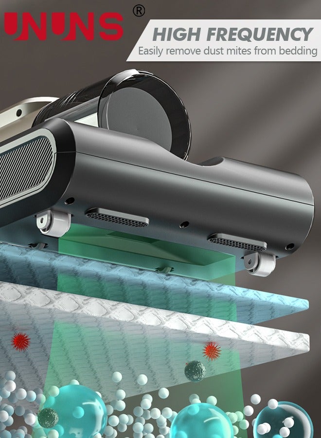 UNUNS Bed UV Vacuum Cleaner, Dust Mite Cleaner 12KPa Handheld Deep Mattress Cleaner High-Frequency Double Beat UV Mattress Vacuum Cleaner, Suitable for Bedding, Sofa, Other Fabric Surfaces - Image 5