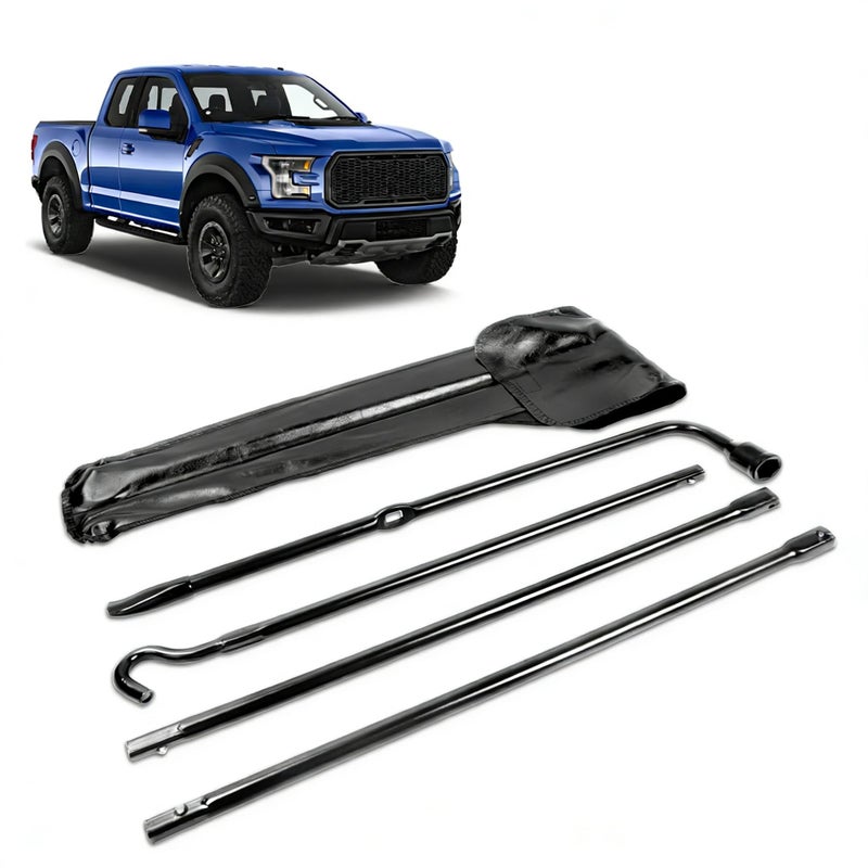 Xongjojo Spare Tire Tool Kit with Spare Tire Jack Handle and Wheel Lug Wrench Compatible with 2004-2018 F150 Spare Tire Removal Tool Kit - Image 1
