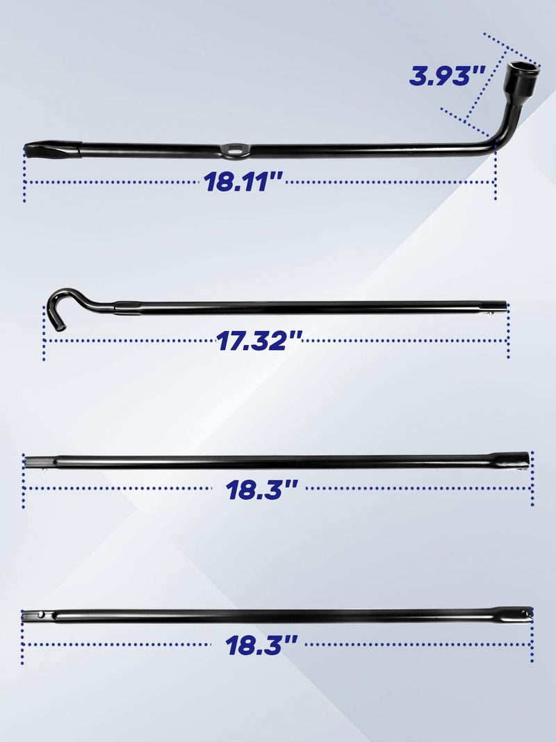 Xongjojo Spare Tire Tool Kit with Spare Tire Jack Handle and Wheel Lug Wrench Compatible with 2004-2018 F150 Spare Tire Removal Tool Kit - Image 2