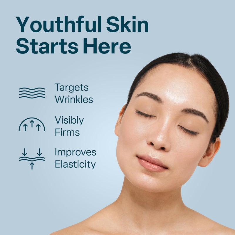 QRxLabs Peptide Complex Face Serum - Firming Collagen Booster & Hydrating Hyaluronic Acid with Chamomile Extarct - Revitalizing Antiaging Skincare - Unscented Gel, 1 Fl Oz - Image 2