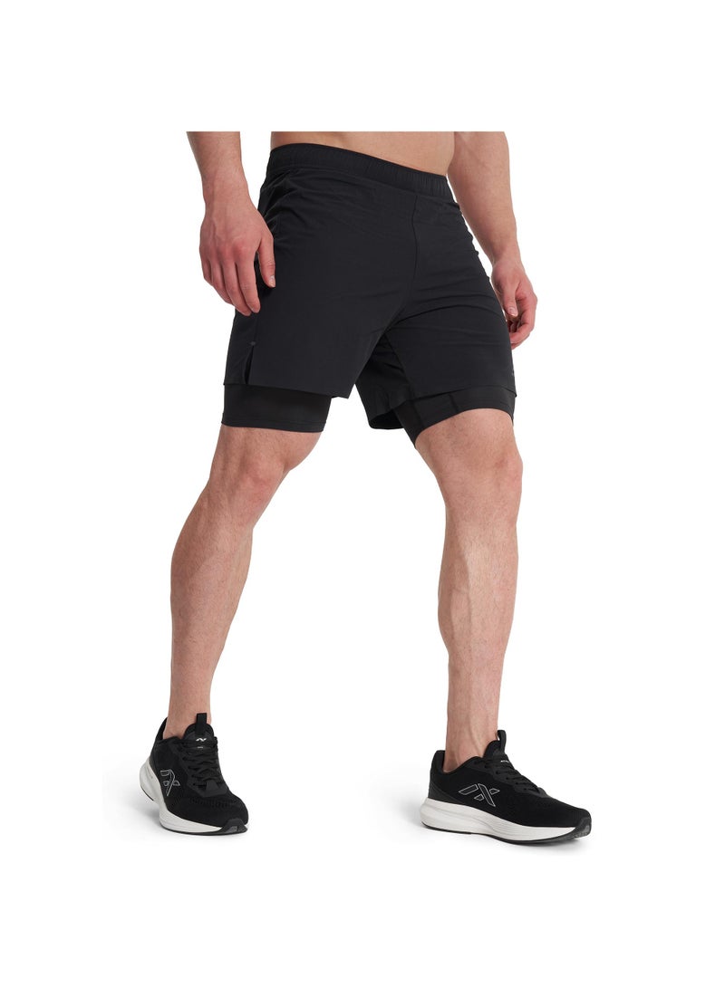 Athlex Men's 2-in-1 Running Shorts - Magnum Black Lightweight & Breathable Athletic Shorts with Inner Compression Liner  - Image 1