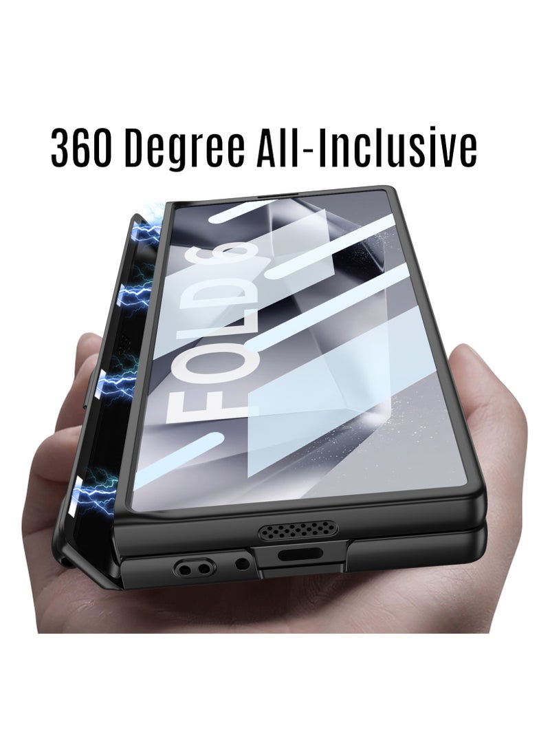 GKK - Protective Case Compatible with Samsung Galaxy Z Fold 6 , Hard Polycarbonate All in 1 [S Pen Holder & Magnetic Hinge and Screen Protector and KickStand] S PEN NOT INCLUDED - Image 1