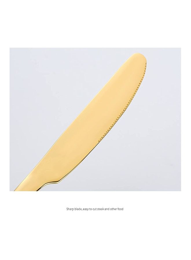 NIBEMINENT 24-Piece Cutlery Set Gold - Image 4