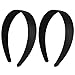WLLHYF 2 Pieces Satin Headbands 1 Inch Wide Hard Head Band Fashion Solid Headband Anti-slip Plain Hair Bands Diy Christmas Hair Accessories for Women Girls - Image 2