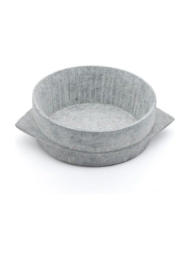 Yemeni stone cooking pot two pieces Grey 18x7 cm - Image 2