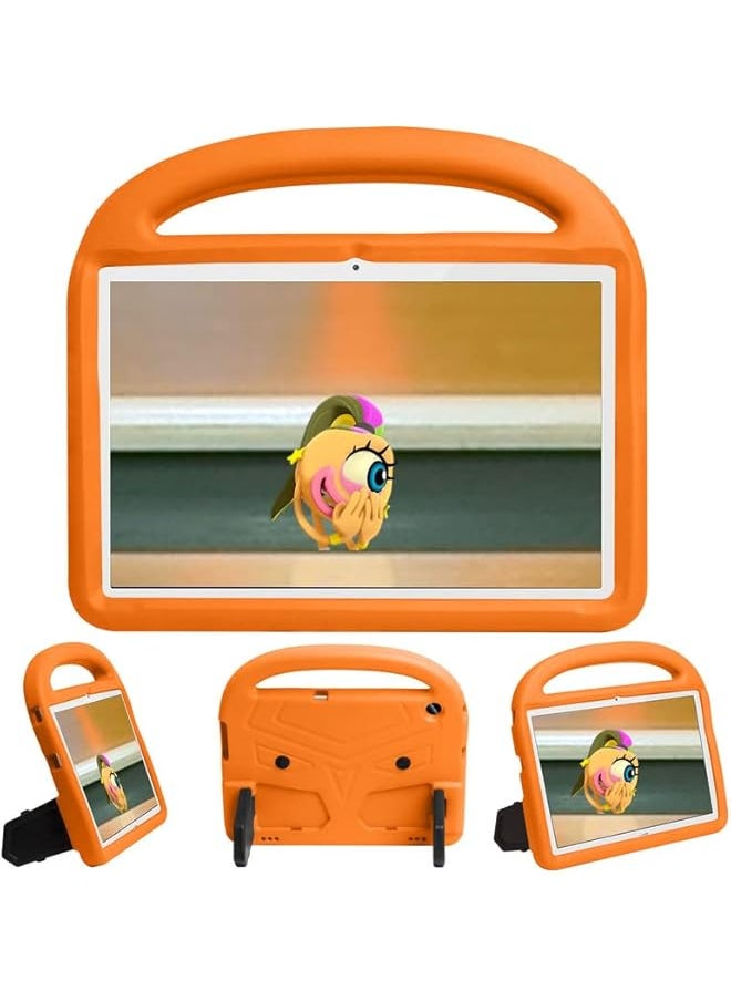 erorex - Tablet Case For Huawei Mediapad T5 10.1 Inch Kids Friendly Handle With Stand Safe Eva Foam Cover Lightweight Shockproof Protective Cover Orange - Image 1