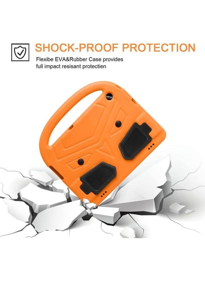 erorex - Tablet Case For Huawei Mediapad T5 10.1 Inch Kids Friendly Handle With Stand Safe Eva Foam Cover Lightweight Shockproof Protective Cover Orange - Image 1