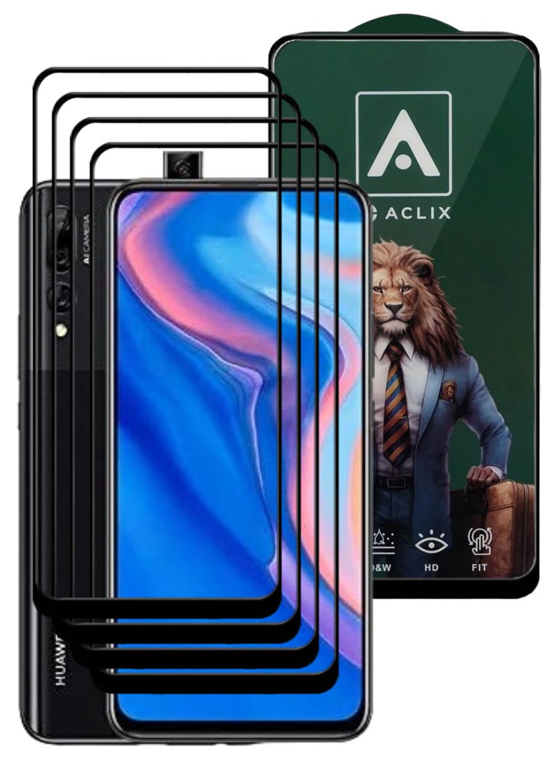 ACLIX 4 Pieces Antistatic ESD Dustproof Premium Quality High Definition Tempered Glass Screen Protector Designed For Huawei Y9 Prime (2019) - Image 1