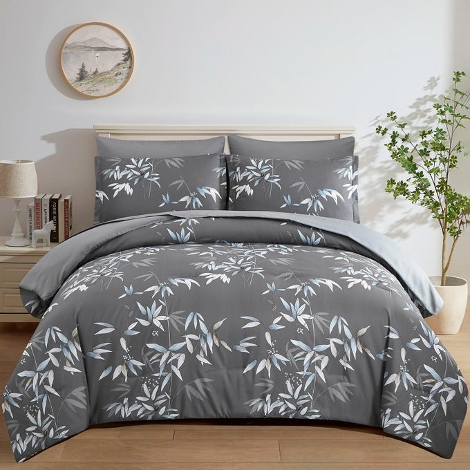 COMFORTER SET KING SIZE 7 PIECES BED IN A BAG BEDDING SET SOFT LIGHTWEIGHT GREY COMFORTER SETS WITH SHEETS AND PILLOWS GREYKING