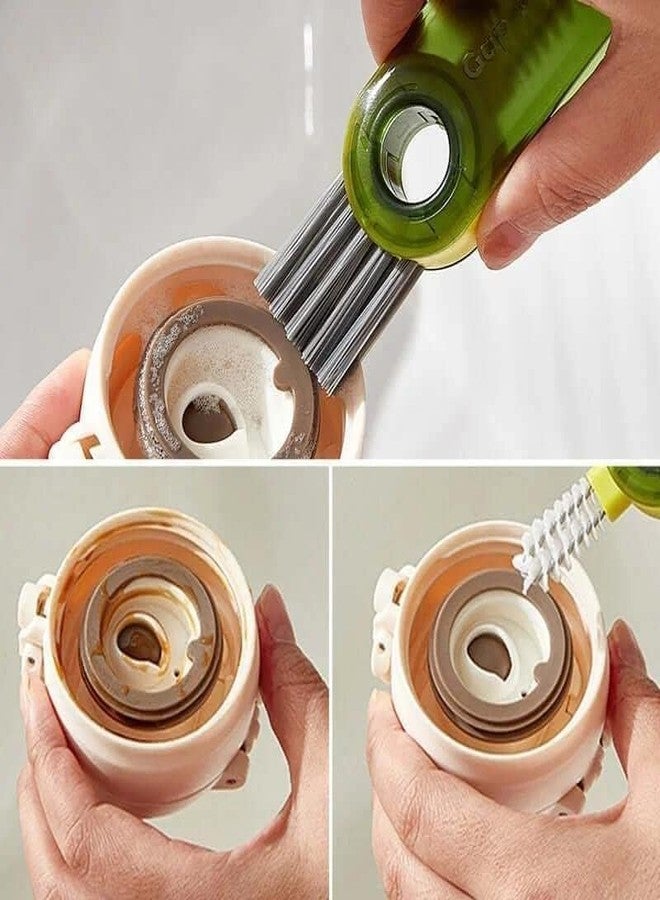 PRAMANTA 3 in 1 Lid Cleaning Brush Multipurpose Bottle Gap Cleaner Brush, Small Gap Groove Cleaning Brush, Small Cleaning Brush (1Pcs) - Image 3