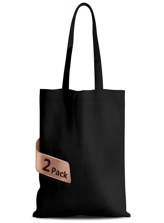 MOLOVA 1-Pack to 6-Pack Available Standard 14"x15" Premium Canvas Tote Bags,Load 55lbs,Reusable bag made of 6oz of natural canvas with Handles for Gift-Giving,Work,DIY Projects,Shopping(Black2) - Image 1