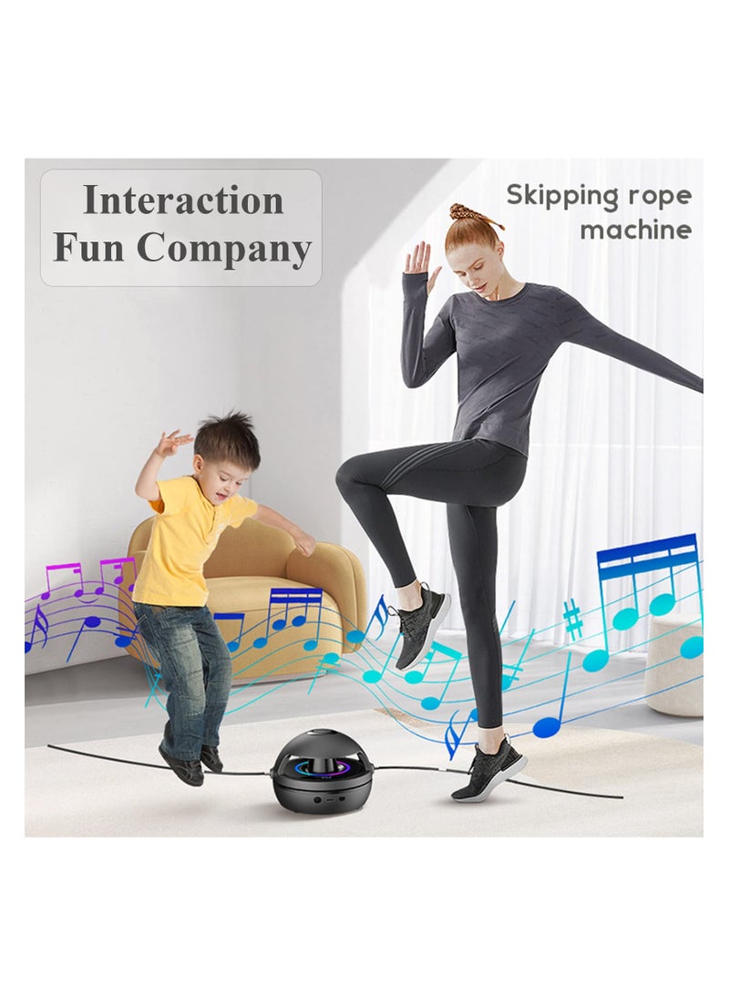 Cuken Electronic Fitness Jump Rope with 10 Speeds and Jump Counter Portable Motorized Rope Skipping Hopper Game No-Rope Design Having Fun Exercising with Smart Jump Rope Machine Equipped, Blue - Image 5