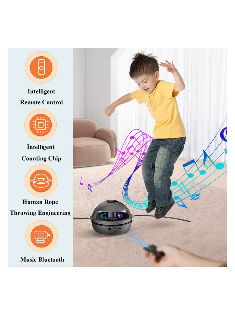 Cuken Electronic Fitness Jump Rope with 10 Speeds and Jump Counter Portable Motorized Rope Skipping Hopper Game No-Rope Design Having Fun Exercising with Smart Jump Rope Machine Equipped, Blue - Image 4