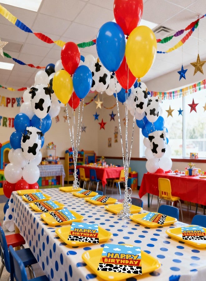 Tyotrbs Story Party Paper Napkins Inspire Game Party Napkins Supplies Decorations Cow Print Themed Blue Cloud Disposable Napkins Cartoon Theme Dinner Napkins for Birthday (Blue) - Image 2