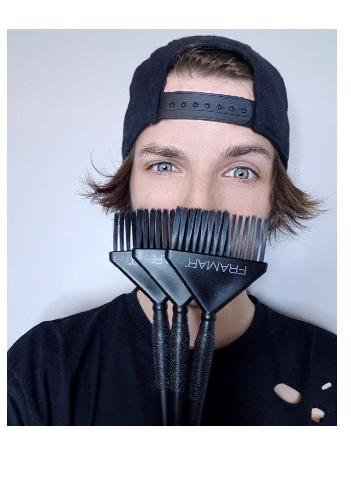 framar Framar Family Hair Color Brush Set - Hair Dye Brush Kit, Hair Coloring Brush, Hair Dying Brush to Apply Hair Color, Hair Color Brushes Bulk, Hair Tint Brush, Tint Brushes for Hair Color - 3 Pack  - Image 3
