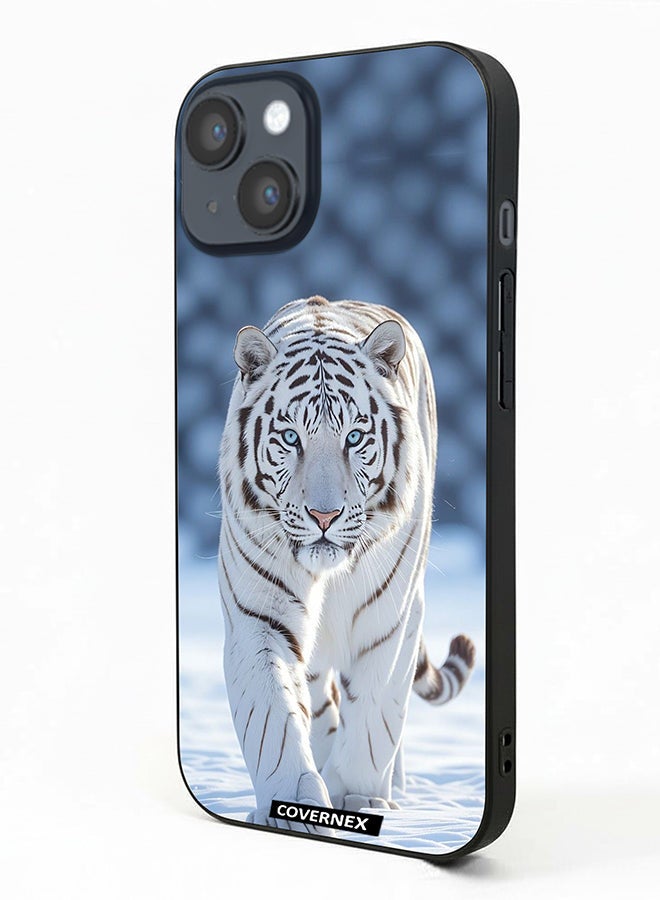 Covernex Apple iPhone 14 Protective Case Cover Printed Featuring Serene Tiger Ethereal Wildlife - Image 1