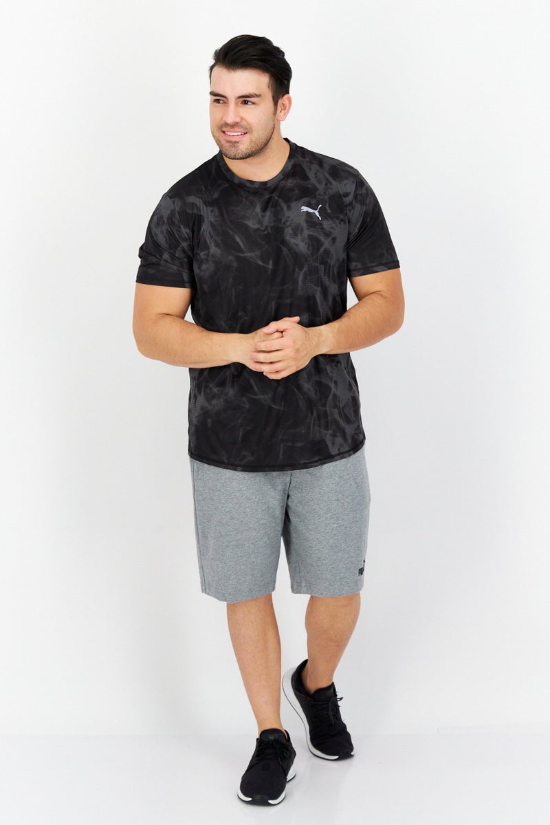 PUMA تي شيرت رياضي للرجال بأكمام قصيرة، أسود - Image 3