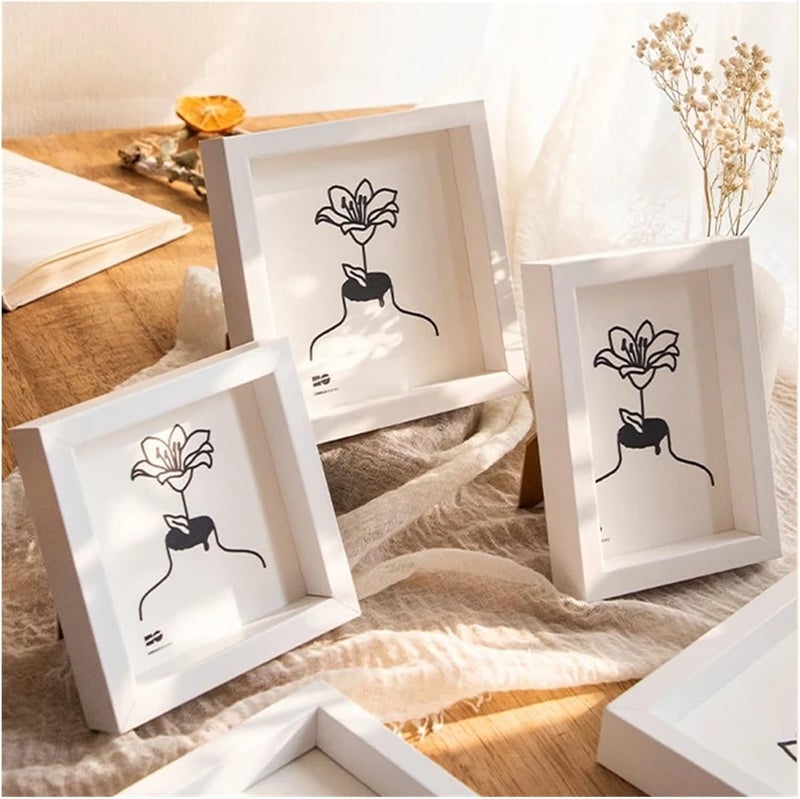 Picture Frame 5/6/7/8 Inches Photo Frame for Tabletop Display Wedding Family Portraits Home Office Decoration(Brown,8inch 15.2x20.3cm) - Image 2
