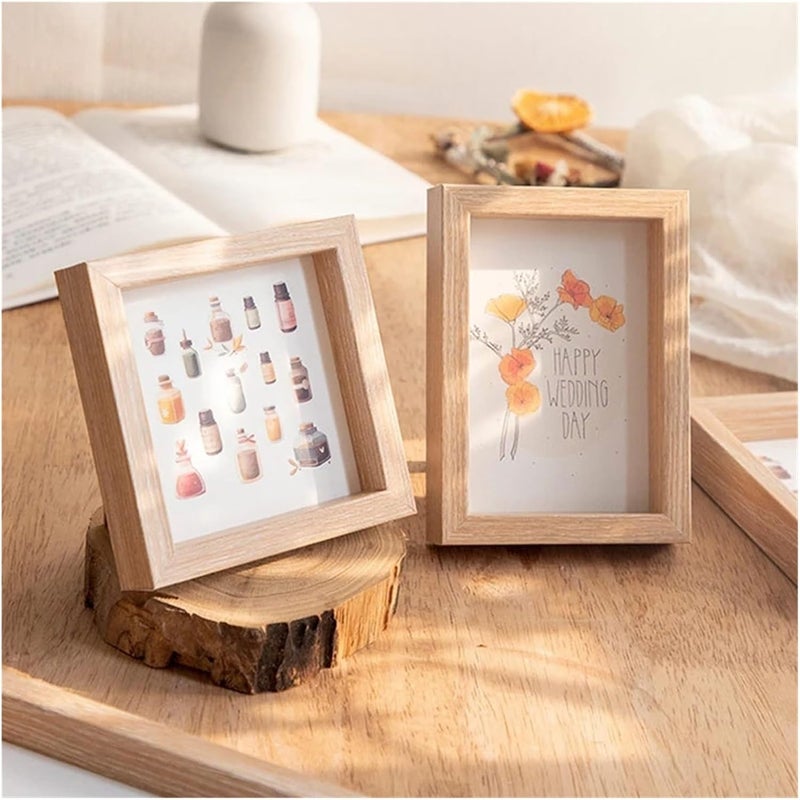 Picture Frame 5/6/7/8 Inches Photo Frame for Tabletop Display Wedding Family Portraits Home Office Decoration(Brown,8inch 15.2x20.3cm) - Image 3