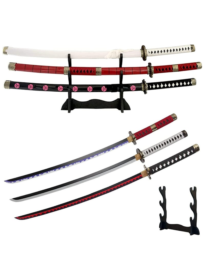 Roronoa Zoro Anime Samurai Cosplay Sword,Shusui,Bamboo Blade Katana,About 104CM,For Role Playing and Collection 3Pcs - Image 1