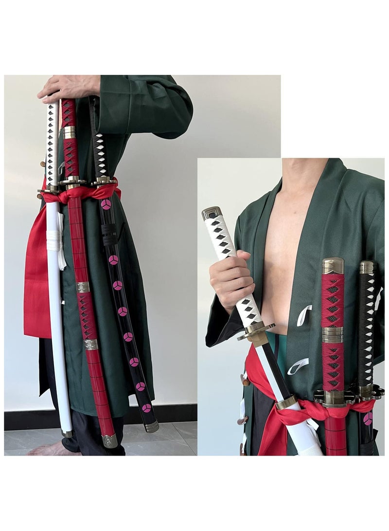 Roronoa Zoro Anime Samurai Cosplay Sword,Shusui,Bamboo Blade Katana,About 104CM,For Role Playing and Collection 3Pcs - Image 2