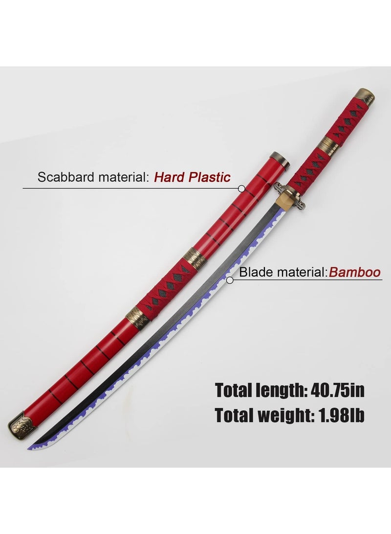 Roronoa Zoro Anime Samurai Cosplay Sword,Shusui,Bamboo Blade Katana,About 104CM,For Role Playing and Collection 3Pcs - Image 5