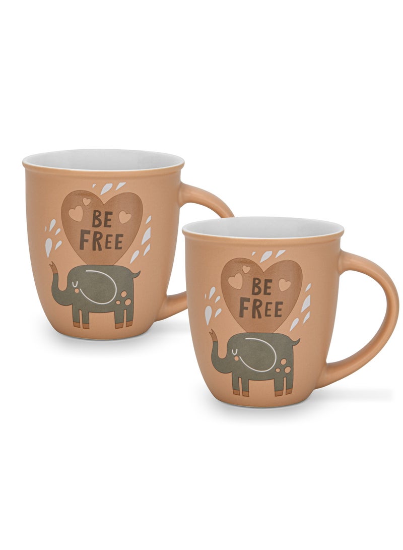 Fissman أكواب 2 قطعة 380 مل كن حراً جديدة من البورسلين العظمي - Image 4