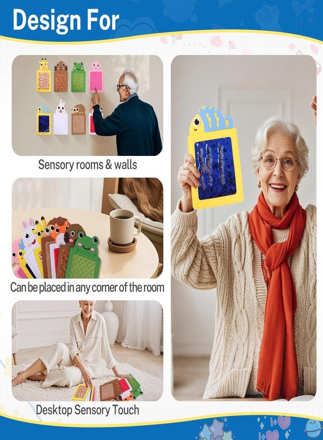 lefeke 8 Animal-Themed Sensory mats for Seniors with Alzheimer's Disease, Tactile Textured Sensory Pads Wall Panel, Calming & Comforting Activities for Adults with Dementia, Dementia Products for Elderly - Image 5